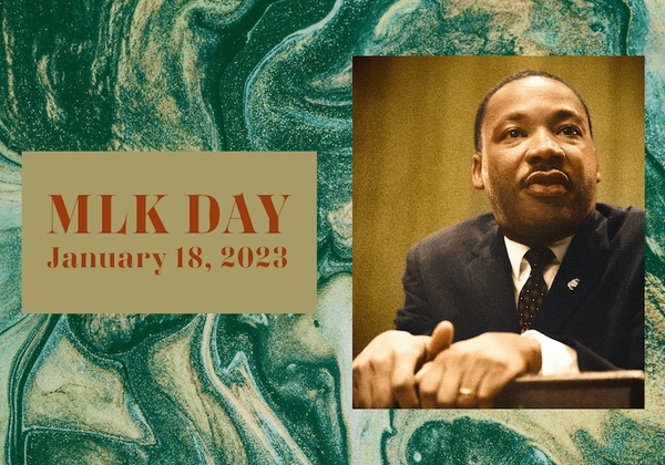Image shows Dr. Martin Luther King Jr. as well as the event title and date. 