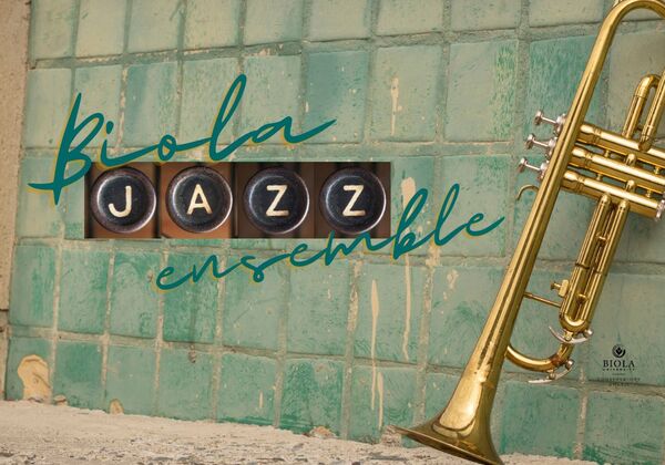 Trumpet setting on distressed green tile