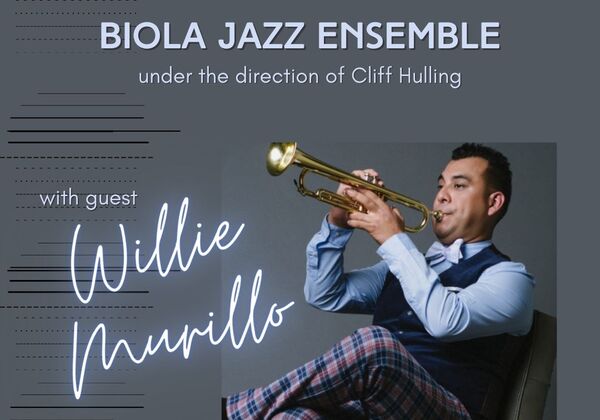 Willie Murillo sitting with trumpet
