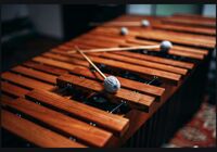 Mallets lying on top of a marimba