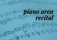 Piano sheet music with a blue wash of color