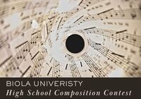 Rolled sheet music with twinkle lights