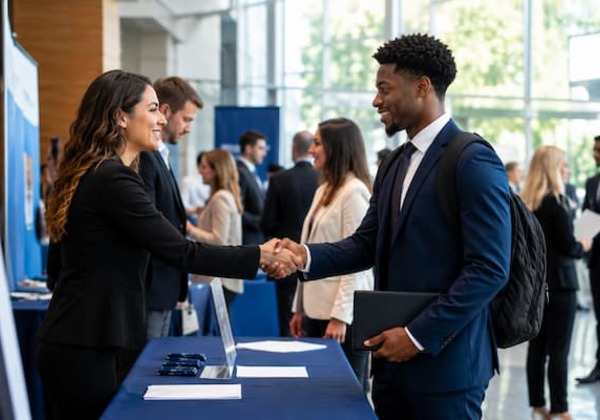 Students networking with Accounting Professionals