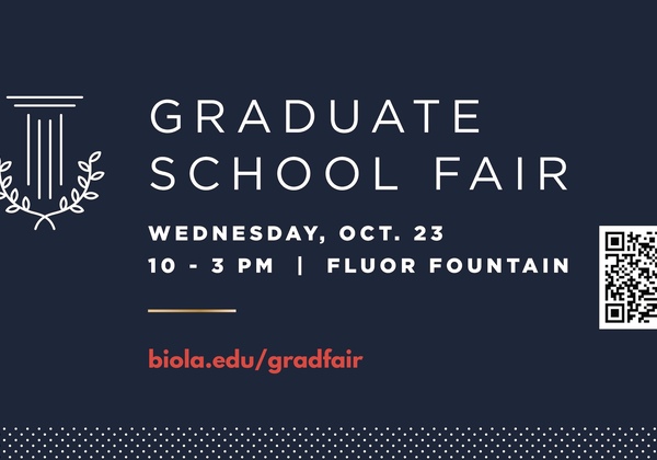 Graduate School Fair, Wednesday, Oct. 23 10-3pm