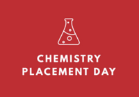 picture of chemistry beaker with the text 'Chemistry Placement Day' on the image