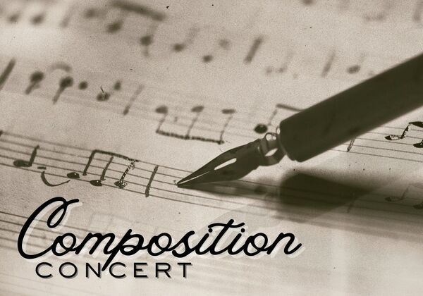 Ink fountain pen notating music