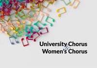 Multi-colored music notes coming down from the top