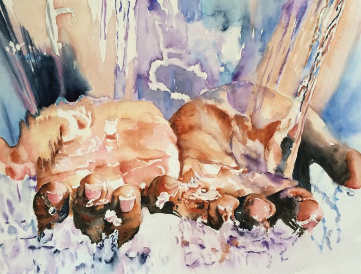 I Wash My Hands - watercolor on paper