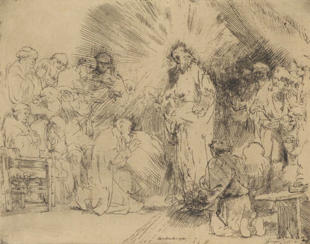 Christ Appearing to His Disciples Rembrandt