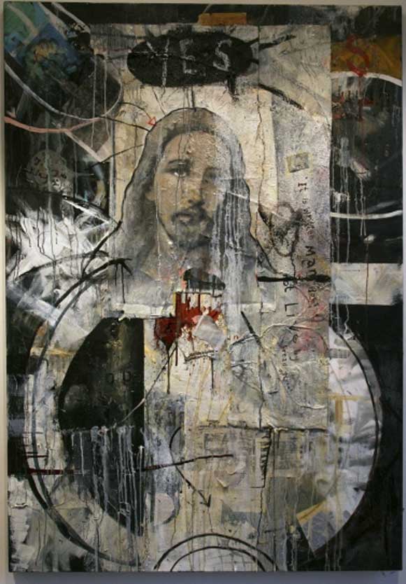 Temptation of Christ - mixed media
