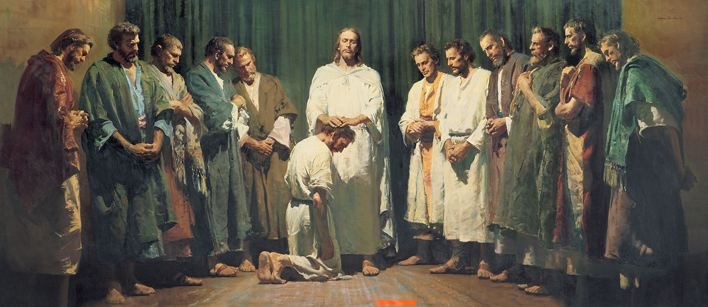 Christ Ordaining the Twelve Apostles - oil on canvas
