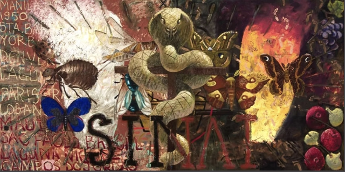 A Wreath for the Sinai Generation - oil on canvas