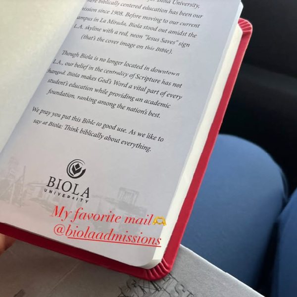 Bible with red cover