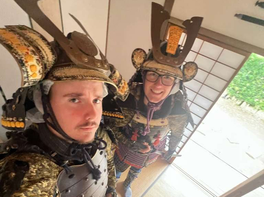 Biola students dressed in Samurai gear