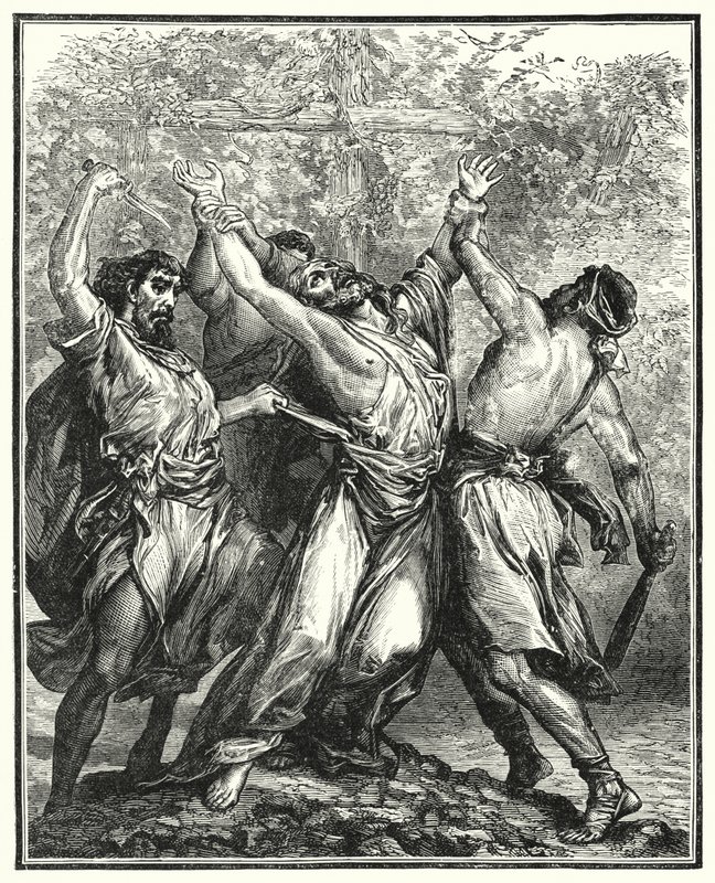 The Parable of Wicked Husbandman - engraving on paper