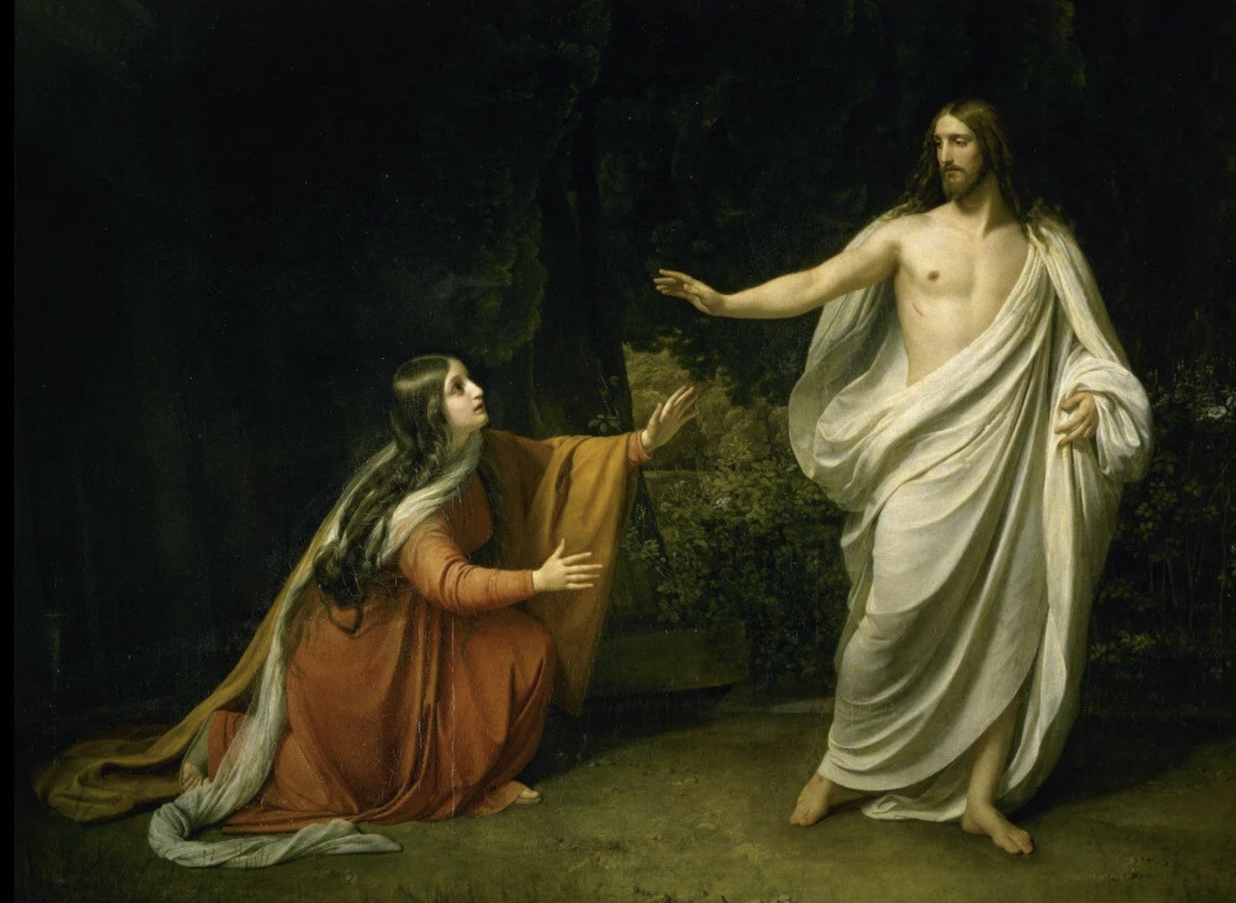 Christ's Appearance to Mary Magdalene after the Resurrection - oil on canvas