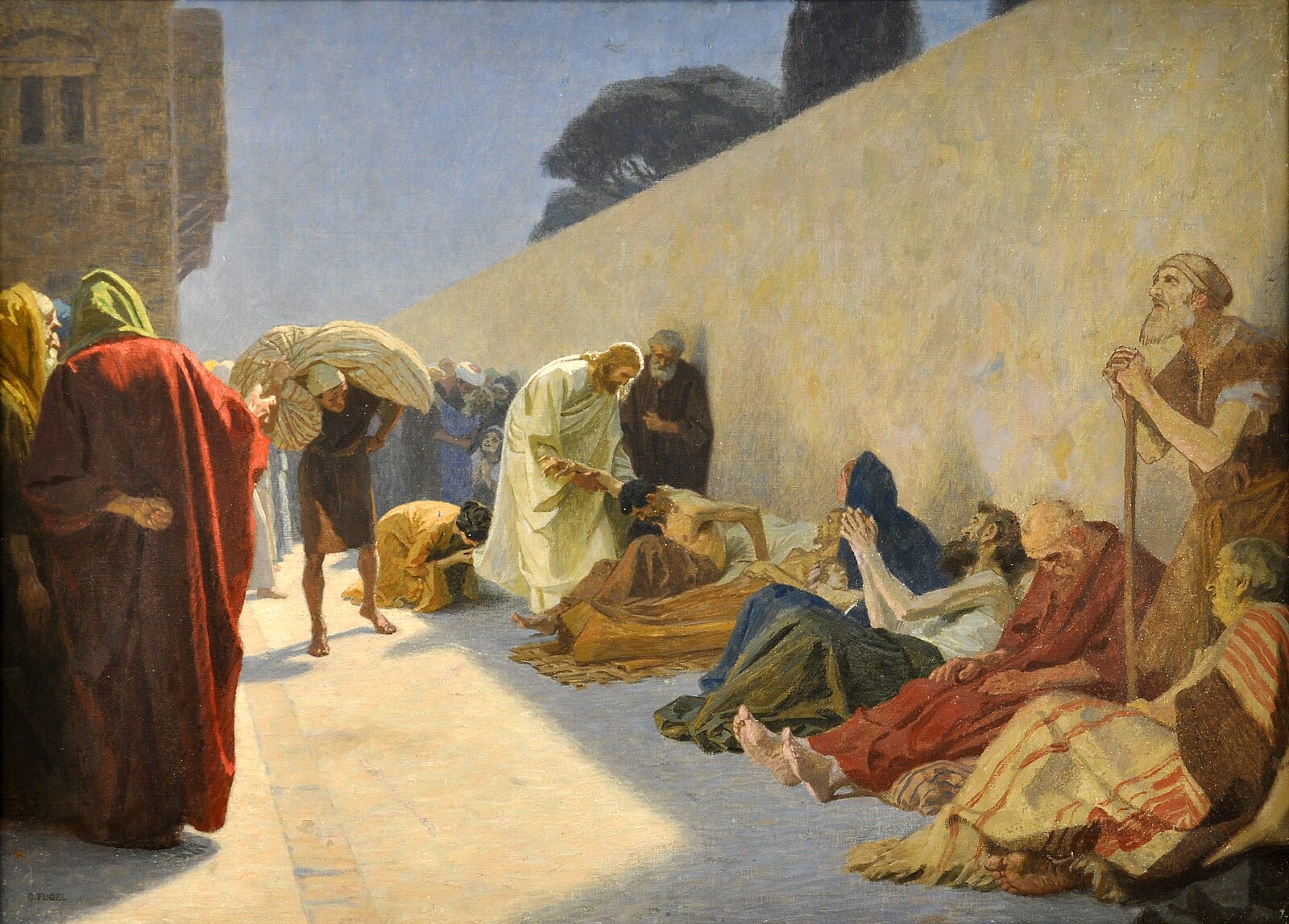 Christ Heals the Sick - oil on canvas