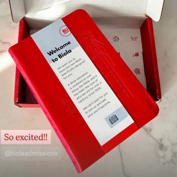 Bible with red cover