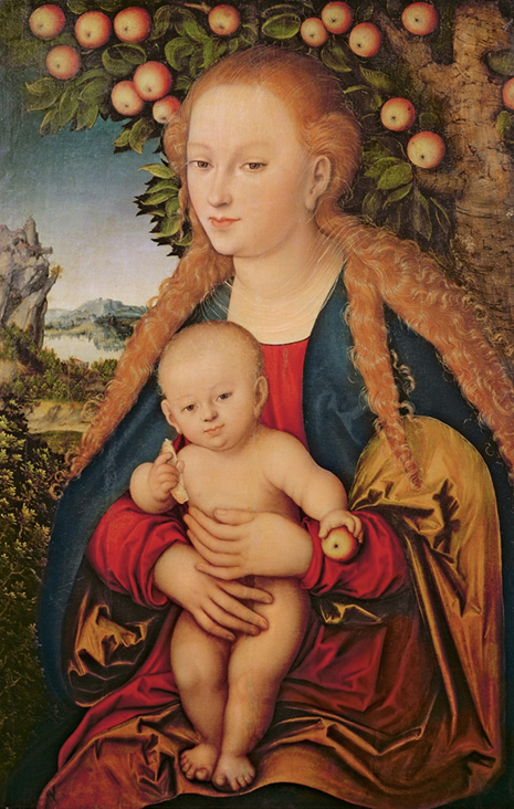 Virgin and Child Under Apple Tree